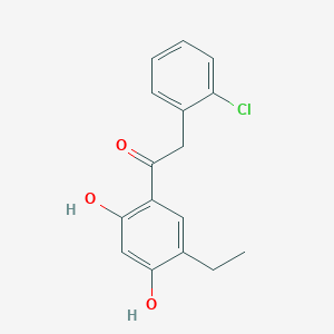 molecular formula C16H15ClO3 B7776530 2-(2-Chlorophenyl)-1-(5-ethyl-2,4-dihydroxyphenyl)ethanone 