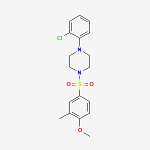 molecular formula C18H21ClN2O3S B7776541 1-(2-Chlorophenyl)-4-(4-methoxy-3-methylbenzenesulfonyl)piperazine 