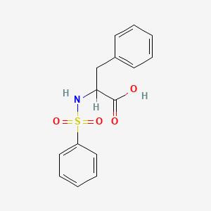 molecular formula C15H15NO4S B7776542 Propionic acid, 2-benzenesulfonamido-3-phenyl-, D- CAS No. 40279-94-5
