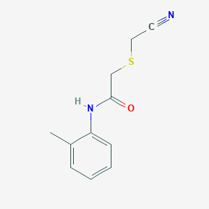 2-(cyanomethylsulfanyl)-N-(2-methylphenyl)acetamide