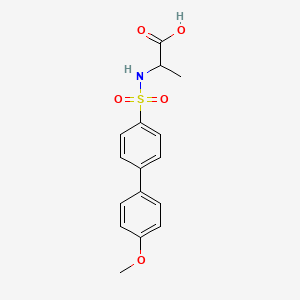 molecular formula C16H17NO5S B7776566 ((4'-Methoxy-[1,1'-biphenyl]-4-yl)sulfonyl)alanine 