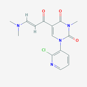 molecular formula C15H15ClN4O3 B7776587 1-(2-chloropyridin-3-yl)-5-[(2E)-3-(dimethylamino)prop-2-enoyl]-3-methyl-1,2,3,4-tetrahydropyrimidine-2,4-dione 