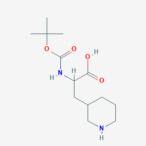 molecular formula C13H24N2O4 B7776600 2-(Boc-amino)-3-(piperidin-3-yl)propionic acid 