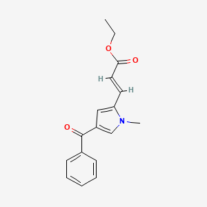 molecular formula C17H17NO3 B7776605 ethyl 3-(4-benzoyl-1-methyl-1H-pyrrol-2-yl)acrylate 