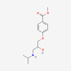molecular formula C14H21NO4 B7776616 4-(2-Hydroxy-3-isopropylamino-propoxy)-benzoic acid methyl ester CAS No. 33947-97-6
