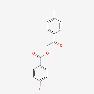 molecular formula C16H13FO3 B7776617 2-(4-Methylphenyl)-2-oxoethyl 4-fluorobenzoate 