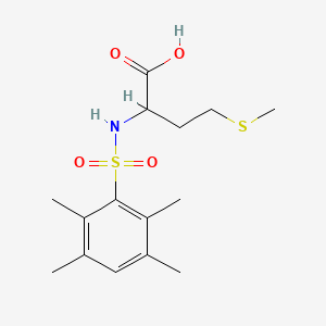 molecular formula C15H23NO4S2 B7776639 ((2,3,5,6-Tetramethylphenyl)sulfonyl)methionine 