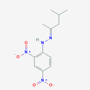 molecular formula C12H16N4O4 B7776662 N-[(E)-4-methylpentan-2-ylideneamino]-2,4-dinitroaniline 