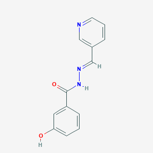 molecular formula C13H11N3O2 B7776670 3-hydroxy-N'-[(E)-pyridin-3-ylmethylidene]benzohydrazide 