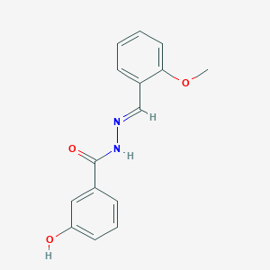 molecular formula C15H14N2O3 B7776676 3-hydroxy-N'-[(E)-(2-methoxyphenyl)methylidene]benzohydrazide 