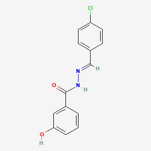 molecular formula C14H11ClN2O2 B7776680 N'-[(E)-(4-chlorophenyl)methylidene]-3-hydroxybenzohydrazide 
