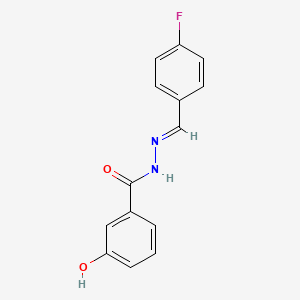 molecular formula C14H11FN2O2 B7776685 N'-[(E)-(4-fluorophenyl)methylidene]-3-hydroxybenzohydrazide 