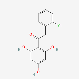 molecular formula C14H11ClO4 B7776699 2-(2-Chlorophenyl)-1-(2,4,6-trihydroxyphenyl)ethanone 