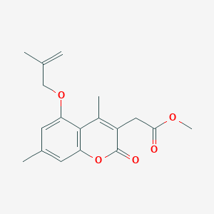molecular formula C18H20O5 B7776832 methyl 2-{4,7-dimethyl-5-[(2-methylallyl)oxy]-2-oxo-2H-chromen-3-yl}acetate 