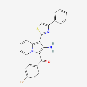 [2-Amino-1-(4-phenyl-1,3-thiazol-2-yl)indolizin-3-yl](4-bromophenyl)methanone