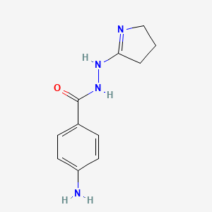 molecular formula C11H14N4O B7776892 4-amino-N'-(3,4-dihydro-2H-pyrrol-5-yl)benzohydrazide 