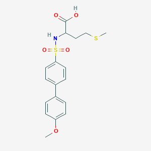 molecular formula C18H21NO5S2 B7776912 ((4'-Methoxy-[1,1'-biphenyl]-4-yl)sulfonyl)methionine 