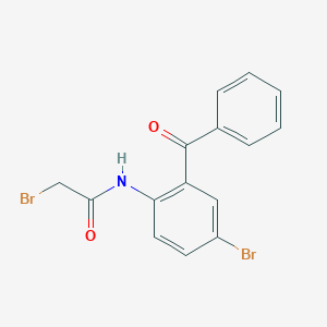 molecular formula C15H11Br2NO2 B7776944 N-(2-Benzoyl-4-bromophenyl)-2-bromoacetamide 