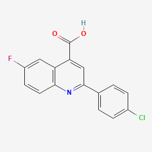 molecular formula C16H9ClFNO2 B7776951 2-(4-Chlorophenyl)-6-fluoro-4-carboxyquinoline 