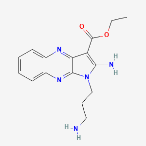 molecular formula C16H19N5O2 B7777066 ethyl 2-amino-1-(3-aminopropyl)-1H-pyrrolo[2,3-b]quinoxaline-3-carboxylate 