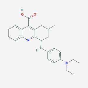 (4E)-4-[[4-(diethylamino)phenyl]methylidene]-2-methyl-2,3-dihydro-1H-acridine-9-carboxylic acid