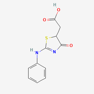 2-(2-anilino-4-oxo-1,3-thiazol-5-yl)acetic acid