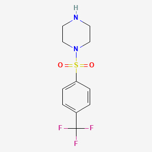 molecular formula C11H13F3N2O2S B7777165 1-[4-(Trifluoromethyl)benzenesulfonyl]piperazine 