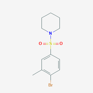 molecular formula C12H16BrNO2S B077772 1-((4-Bromo-3-methylphenyl)sulfonyl)piperidine CAS No. 332906-22-6