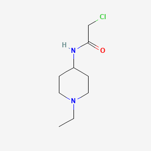 molecular formula C9H17ClN2O B7777278 2-chloro-N-(1-ethylpiperidin-4-yl)acetamide 