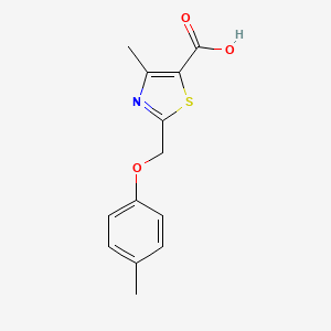 molecular formula C13H13NO3S B7777282 4-methyl-2-[(4-methylphenoxy)methyl]-1,3-thiazole-5-carboxylic Acid 