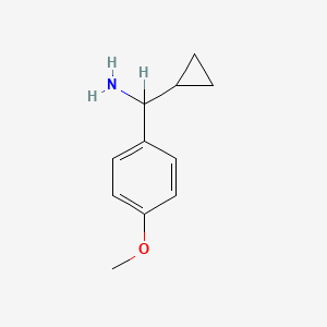 molecular formula C11H15NO B7777303 1-Cyclopropyl-1-(4-methoxyphenyl)methylamine CAS No. 71477-15-1