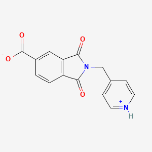 molecular formula C15H10N2O4 B7777434 1,3-Dioxo-2-(pyridin-1-ium-4-ylmethyl)isoindole-5-carboxylate 