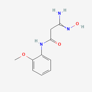 molecular formula C10H13N3O3 B7777441 3-amino-3-hydroxyimino-N-(2-methoxyphenyl)propanamide 