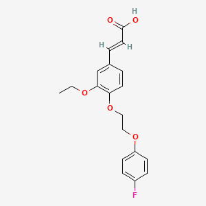 3-{3-Ethoxy-4-[2-(4-fluorophenoxy)ethoxy]phenyl}prop-2-enoic acid