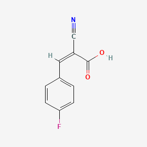 molecular formula C10H6FNO2 B7777477 2-cyano-3-(4-fluoro-phenyl)-acrylic acid, AldrichCPR 