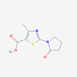 molecular formula C9H10N2O3S B7777519 4-methyl-2-(2-oxopyrrolidin-1-yl)-1,3-thiazole-5-carboxylic Acid 