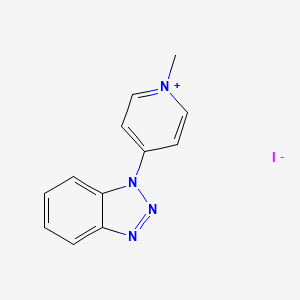 molecular formula C12H11IN4 B7777659 4-(1H-Benzo[d][1,2,3]triazol-1-yl)-1-methylpyridin-1-ium iodide 