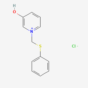 molecular formula C12H12ClNOS B7777685 3-Hydroxy-1-[(phenylsulfanyl)methyl]pyridin-1-ium chloride 