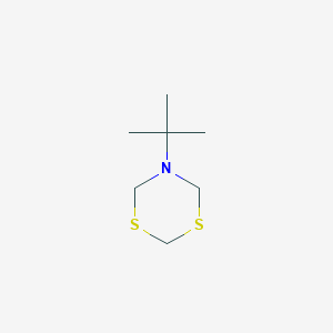 molecular formula C7H15NS2 B7777720 5-Tert-butyl-1,3,5-dithiazinane CAS No. 34866-42-7