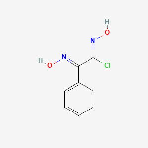 molecular formula C8H7ClN2O2 B7777729 (E,Z)-N-Hydroxy-2-(N-hydroxyimino)-2-phenylethenecarbonimidoyl chloride 