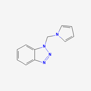 molecular formula C11H10N4 B7777858 1-(1H-Pyrrol-1-ylmethyl)-1H-1,2,3-benzotriazole CAS No. 124337-35-5