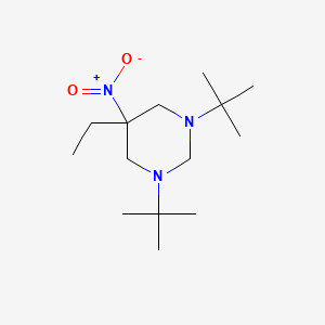 molecular formula C14H29N3O2 B7777882 1,3-Di-tert-butyl-5-ethyl-5-nitro-1,3-diazinane 