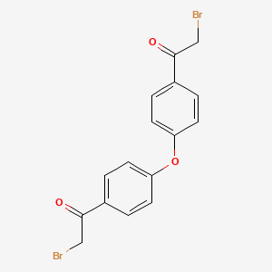 molecular formula C16H12Br2O3 B7777917 2-Bromo-1-{4-[4-(2-bromoacetyl)phenoxy]phenyl}ethan-1-one CAS No. 4073-80-7
