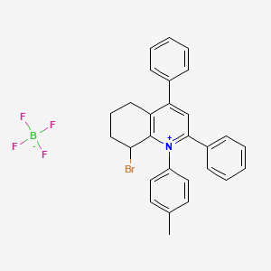 molecular formula C28H25BBrF4N B7778042 8-Bromo-1-(4-methylphenyl)-2,4-diphenyl-5,6,7,8-tetrahydroquinolinium tetrafluoroborate 