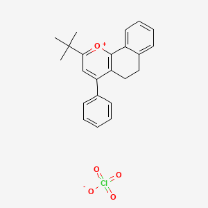 molecular formula C23H23ClO5 B7778048 2-tert-Butyl-4-phenyl-5,6-dihydrobenzo[h]-chromenium perchlorate 