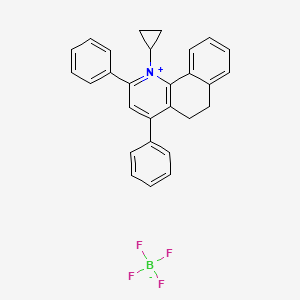 molecular formula C28H24BF4N B7778051 1-Cyclopropyl-2,4-diphenyl-5,6-dihydrobenzo[h]quinolinium tetrafluoroborate CAS No. 88088-97-5