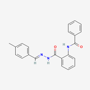 molecular formula C22H19N3O2 B7778061 N-(2-{N'-[(1E)-(4-methylphenyl)methylidene]hydrazine-carbonyl}phenyl)benzamide 
