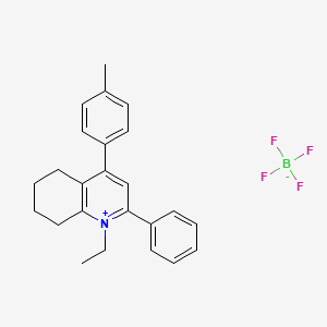 molecular formula C24H26BF4N B7778065 1-Ethyl-4-(4-methylphenyl)-2-phenyl-5,6,7,8-tetrahydroquinolin-1-ium tetrafluoroborate 