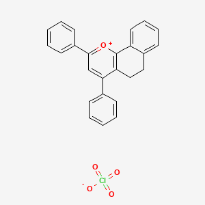 molecular formula C25H19ClO5 B7778070 Naphtho[1,2-b]pyrylium, 5,6-dihydro-2,4-diphenyl-, perchlorate CAS No. 74863-87-9