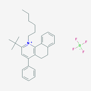 2-tert-Butyl-1-hexyl-4-phenyl-5H,6H-benzo[h]quinolin-1-ium tetrafluoroborate